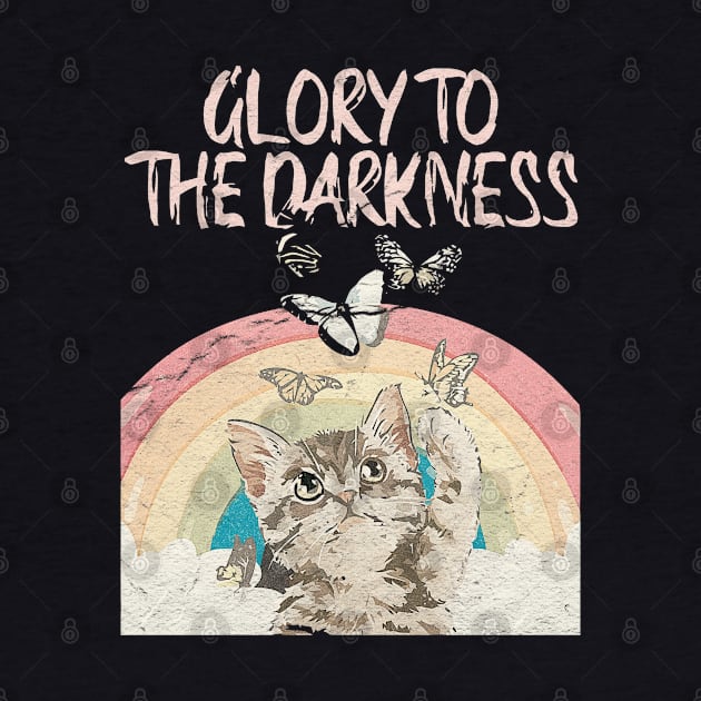 glory to the darkness cat lover by Doxie Greeting